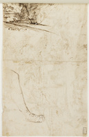 A 045
<br/>
Landschap met mannen en gebouwen; kopschetsen
<br/>
<em>Carracci, Annibale (1560-1609)</em>